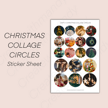 Load image into Gallery viewer, CHRISTMAS COLLAGE CIRCLES Sticker Sheet
