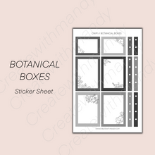 Load image into Gallery viewer, BOTANICAL BOXES Sticker Sheet
