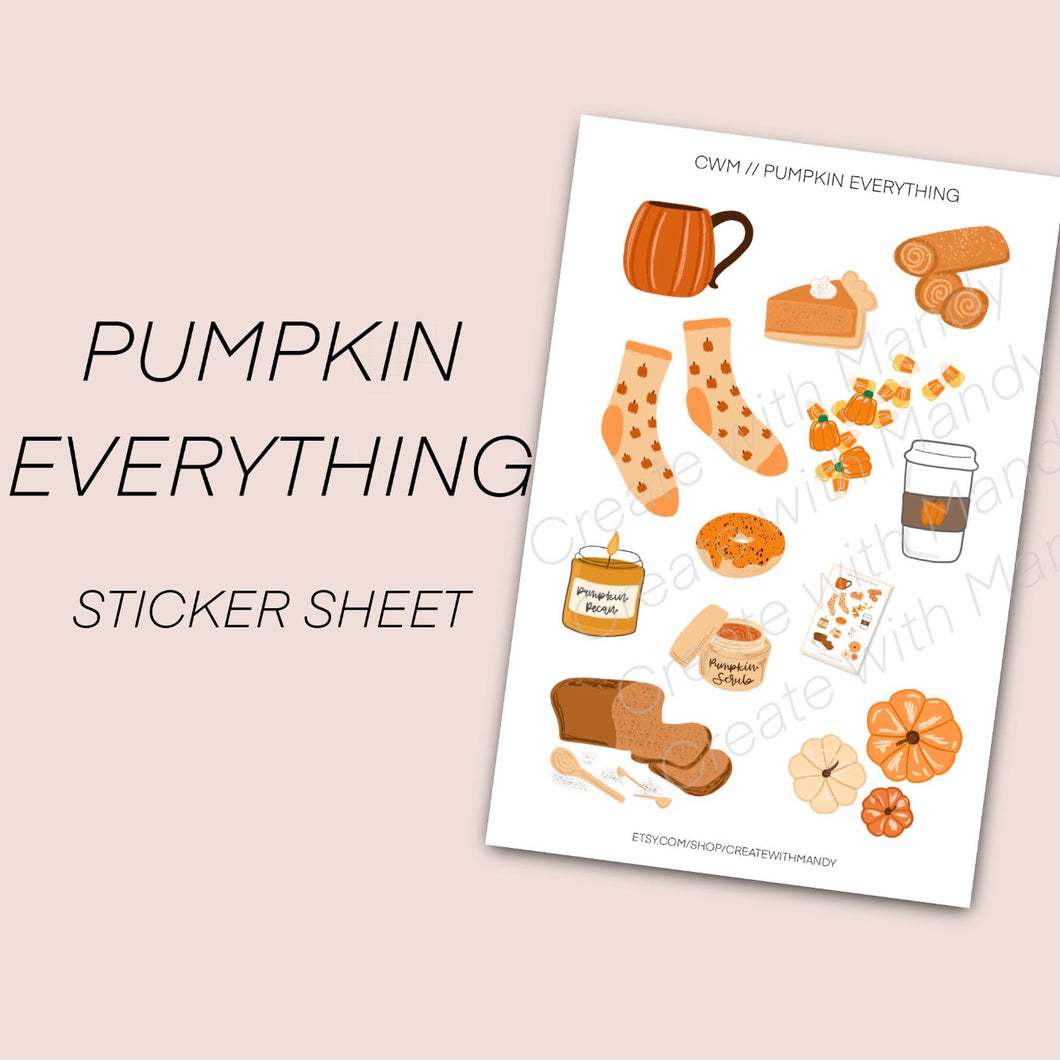 PUMPKIN EVERYTHING Sticker Sheet