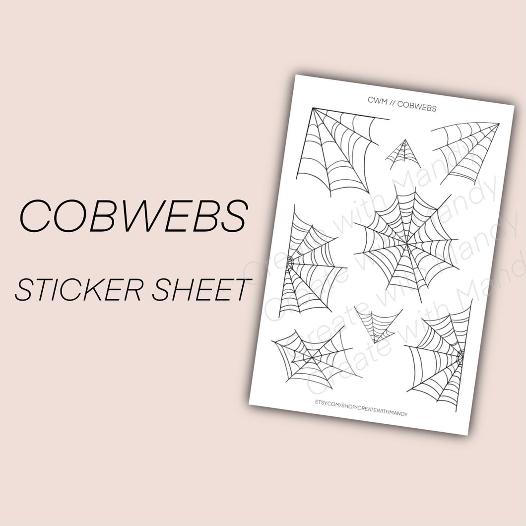 COBWEBS Transparent Sticker Sheet