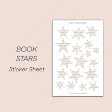 Load image into Gallery viewer, BOOK STARS Sticker Sheet
