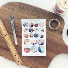 Load image into Gallery viewer, COZY COLLAGE CIRCLES Sticker Sheet
