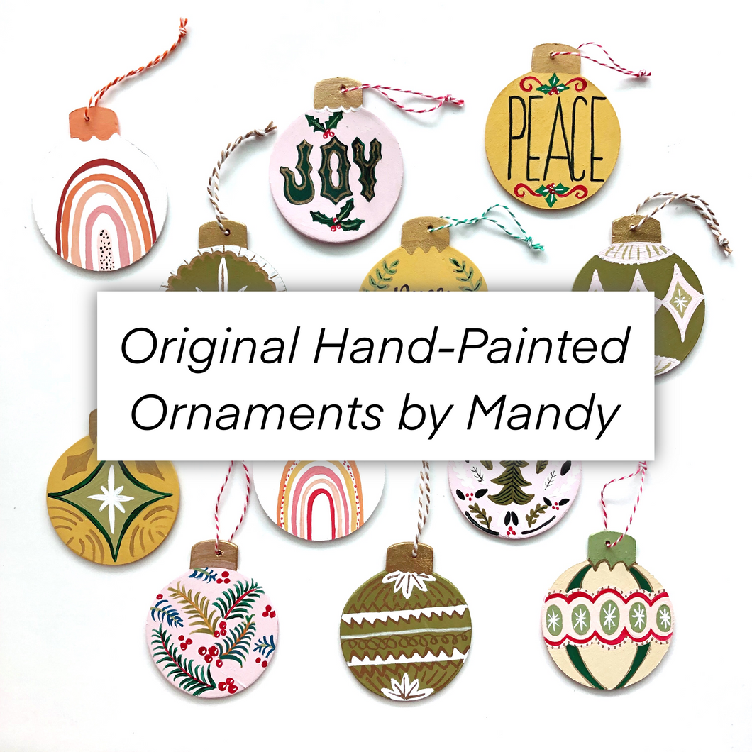 ORIGINAL Hand-Painted Ornaments by Mandy