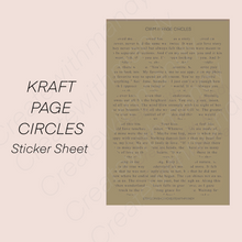 Load image into Gallery viewer, KRAFT PAGE CIRCLES Sticker Sheet
