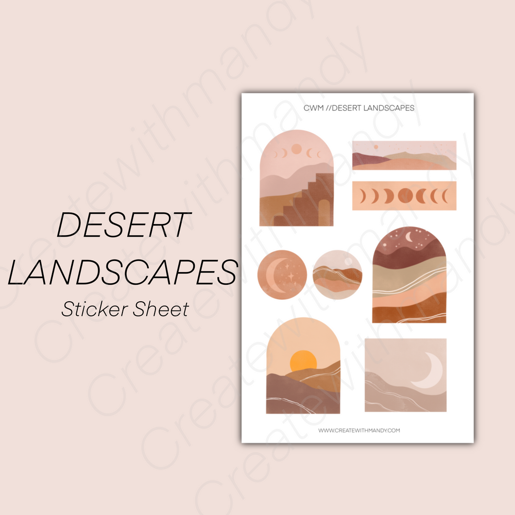 DESERT LANDSCAPES Sticker Sheet