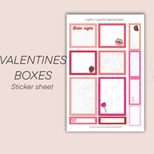 Load image into Gallery viewer, VALENTINES BOXES Sticker Sheet
