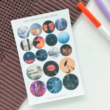 Load image into Gallery viewer, SPOOKY COLLAGE CIRCLES Sticker Sheet
