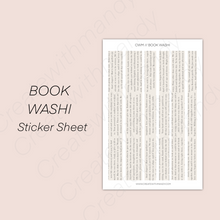 Load image into Gallery viewer, BOOK WASHI Sticker Sheet
