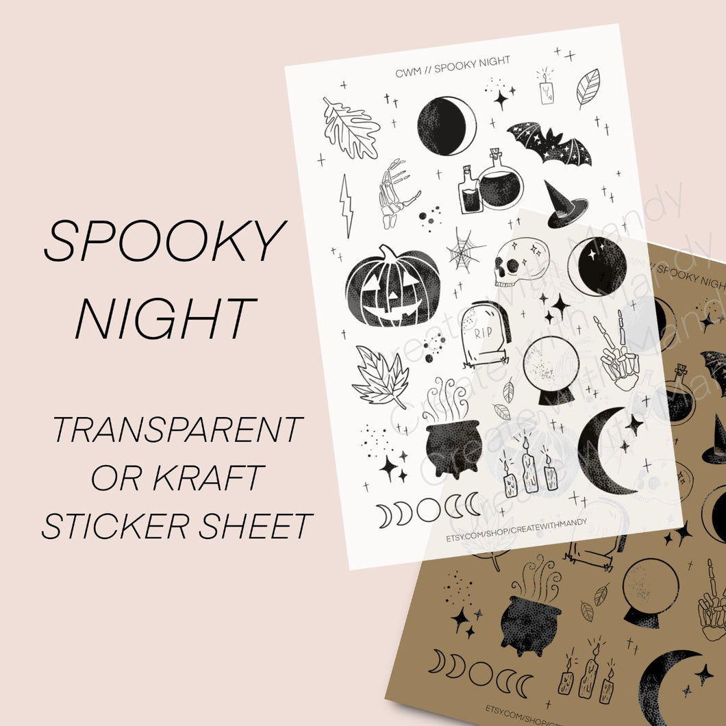 SPOOKY NIGHT Sticker Sheet