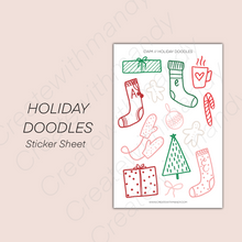Load image into Gallery viewer, HOLIDAY DOODLES Sticker Sheet
