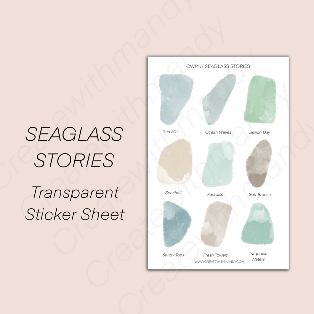 SEAGLASS STORIES Sticker Sheet