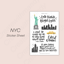 Load image into Gallery viewer, New York City NYC Sticker Sheet
