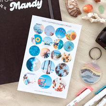 Load image into Gallery viewer, SUMMER COLLAGE CIRCLES Sticker Sheet
