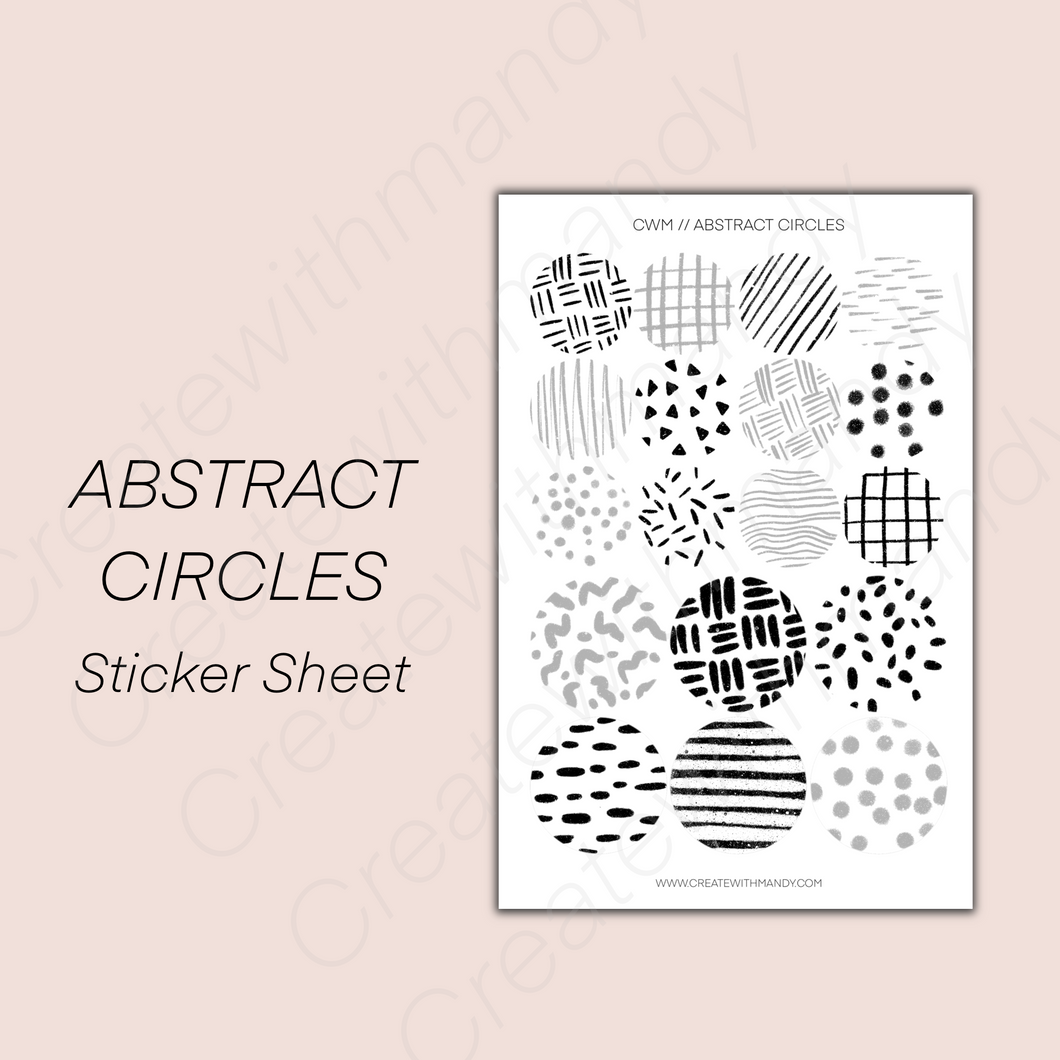 ABSTRACT CIRCLES Sticker Sheet