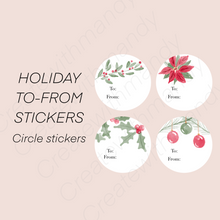 Load image into Gallery viewer, HOLIDAY “TO / FROM” Stickers
