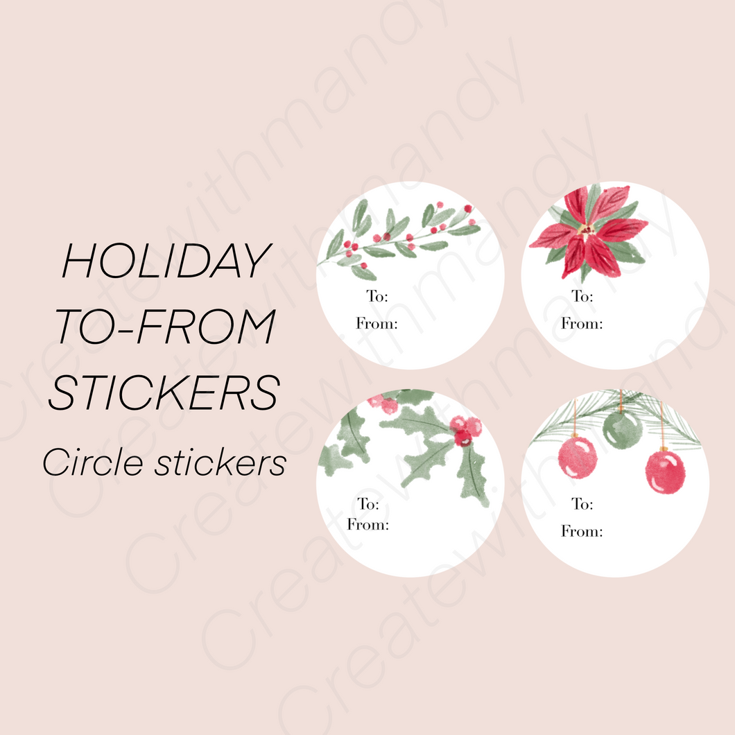 HOLIDAY “TO / FROM” Stickers