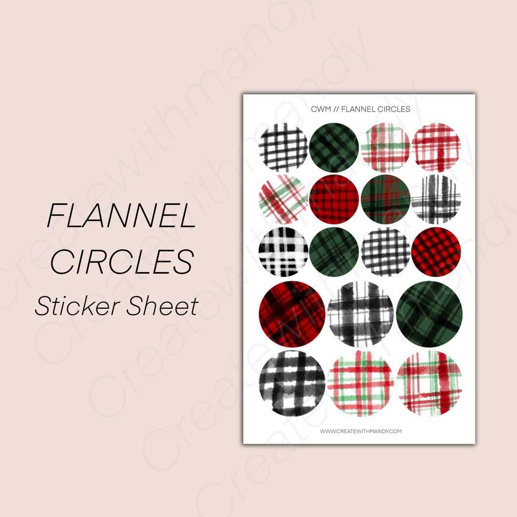 FLANNEL CIRCLES Sticker Sheet
