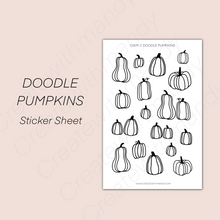 Load image into Gallery viewer, DOODLE PUMPKINS Sticker Sheet
