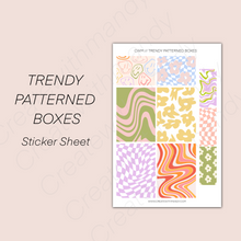 Load image into Gallery viewer, TRENDY PATTERNED BOXES Sticker Sheet
