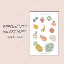 Load image into Gallery viewer, PREGNANCY MILESTONES Sticker Sheet
