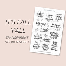 Load image into Gallery viewer, IT’S FALL Y’ALL Sticker Sheet
