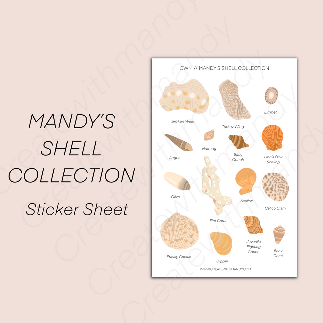 MANDY’S SHELL COLLECTION Sticker Sheet