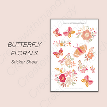 Load image into Gallery viewer, BUTTERFLY FLORALS Sticker Sheet
