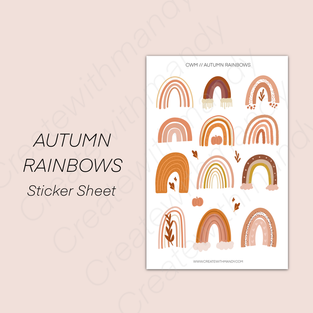 AUTUMN RAINBOWS Sticker Sheet