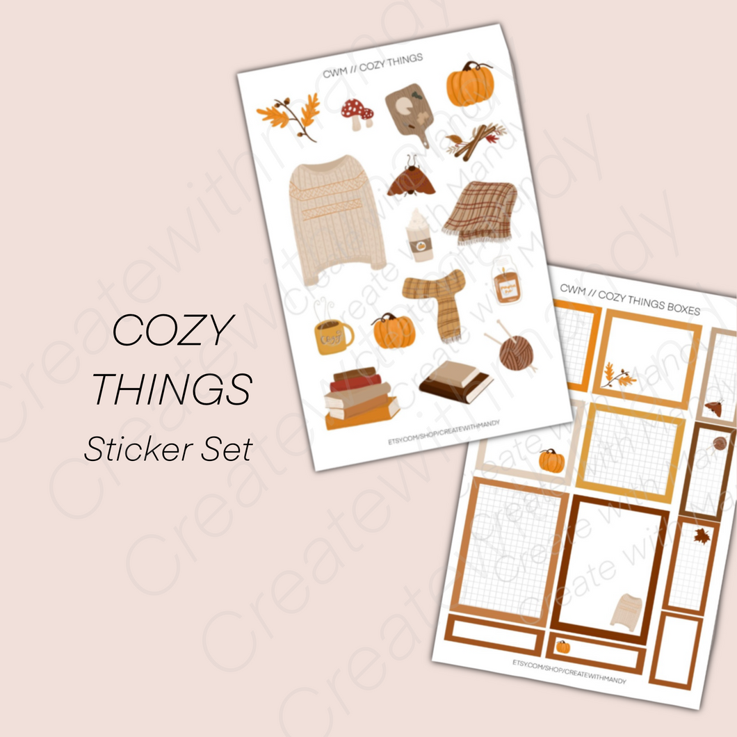 COZY THINGS Sticker Set