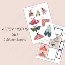 Load image into Gallery viewer, ARTSY MOTHS Sticker Set
