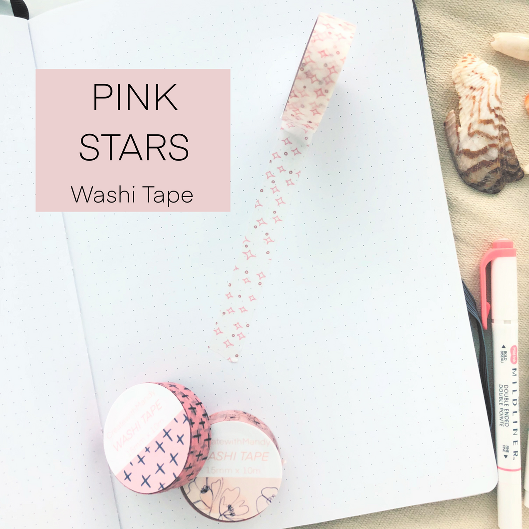 PINK STARS Washi Tape