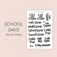 Load image into Gallery viewer, SCHOOL DAYS Sticker Sheet
