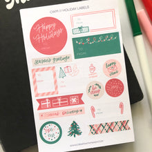 Load image into Gallery viewer, HOLIDAY LABELS Sticker Sheet
