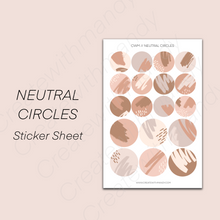Load image into Gallery viewer, NEUTRAL CIRCLES Sticker Sheet

