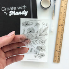 Load image into Gallery viewer, CLEAR FLORALS Transparent Sticker Sheet
