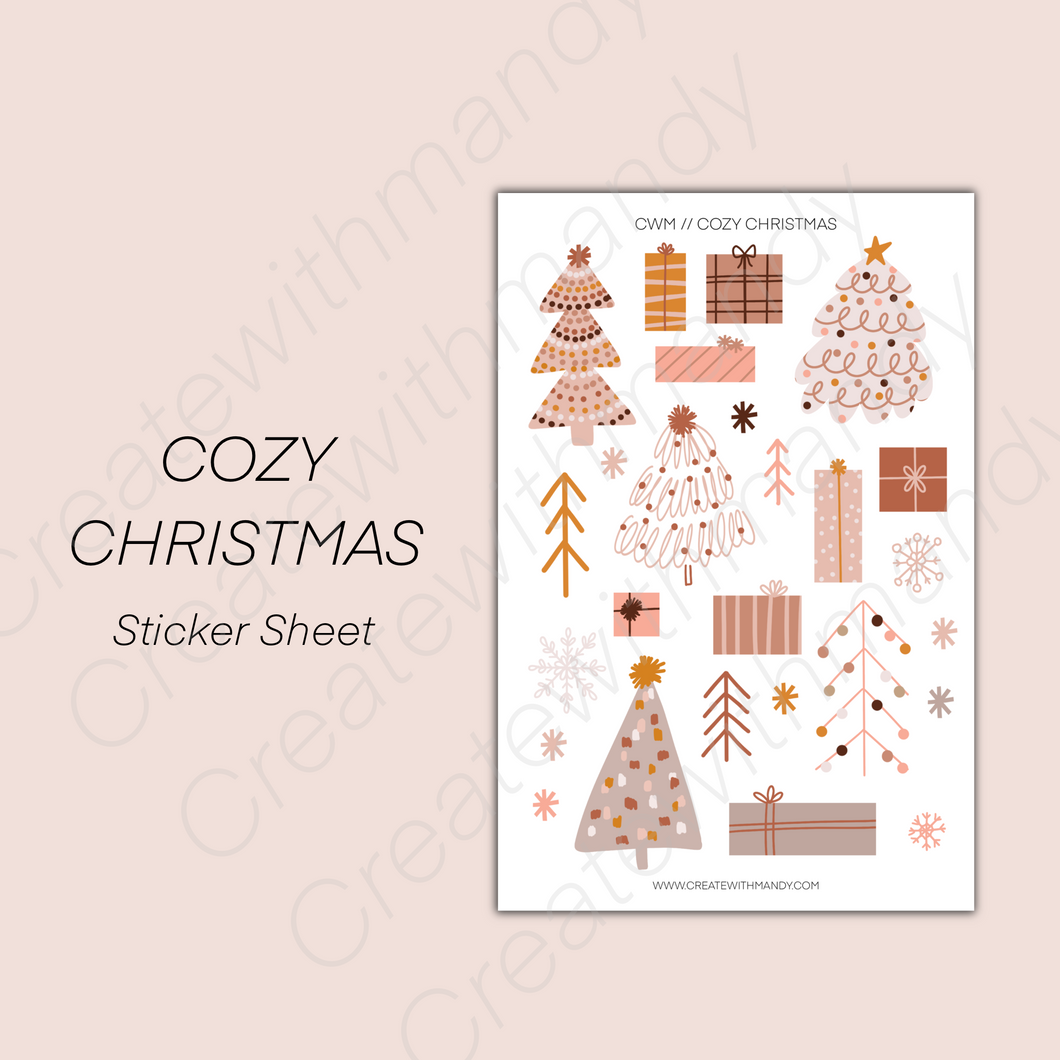 COZY CHRISTMAS Sticker Sheet