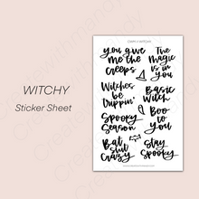 Load image into Gallery viewer, WITCHY Sticker Sheet
