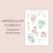 Load image into Gallery viewer, WATERCOLOR FLORALS 2 Sticker Sheet
