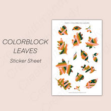 Load image into Gallery viewer, COLORBLOCK LEAVES Sticker Sheet
