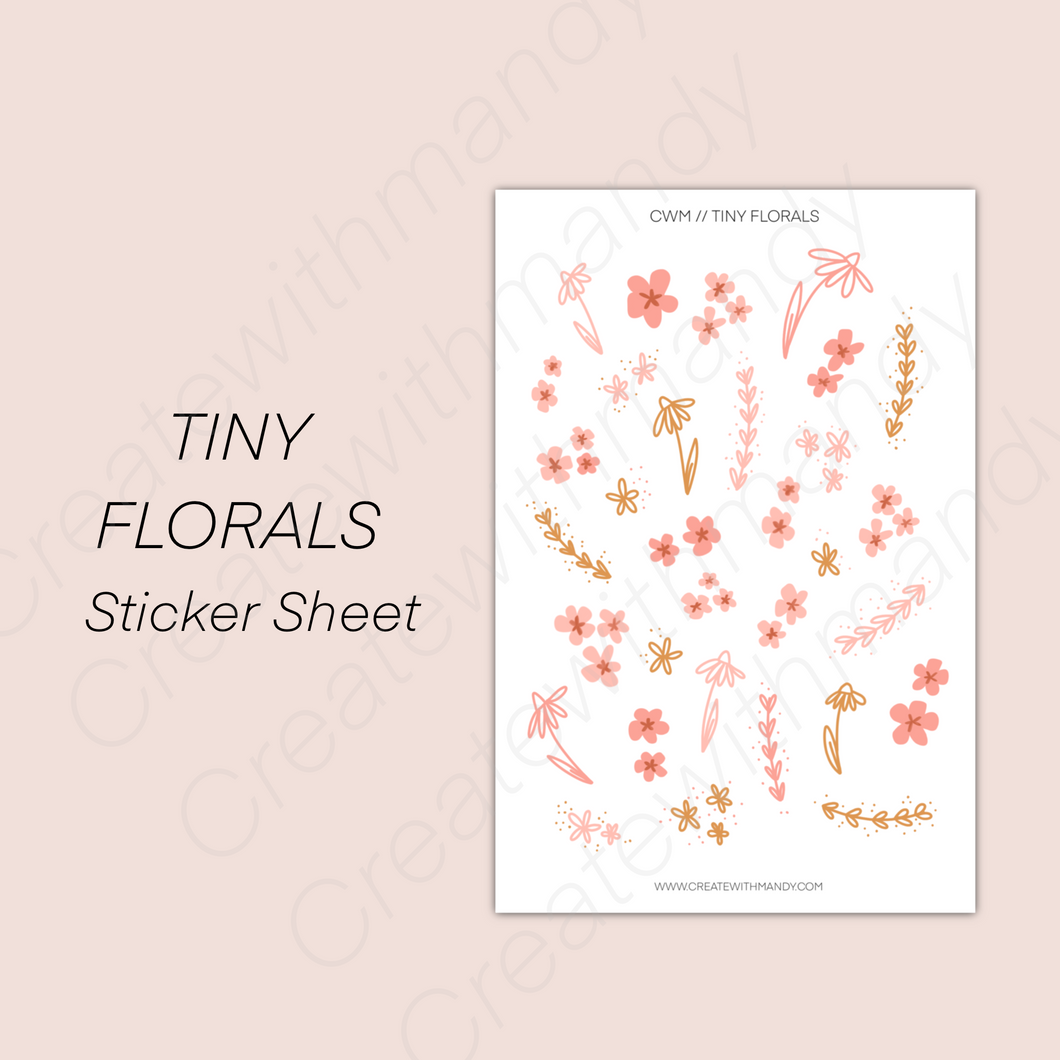 TINY FLORALS Sticker Sheet