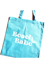 Load image into Gallery viewer, BEACH BABE tote in Sky Blue
