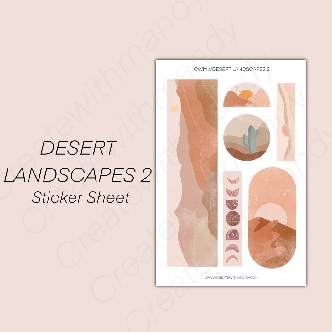 DESERT LANDSCAPES Sticker Sheet
