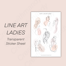 Load image into Gallery viewer, LINE ART LADIES Sticker Sheet
