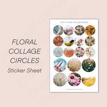 Load image into Gallery viewer, FLORAL COLLAGE CIRCLES Sticker Sheet
