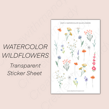Load image into Gallery viewer, WATERCOLOR WILDFLOWERS Sticker Sheet
