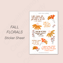 Load image into Gallery viewer, FALL FLORALS Sticker Sheet
