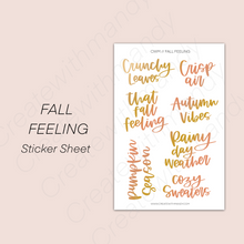 Load image into Gallery viewer, FALL FEELING Sticker Sheet
