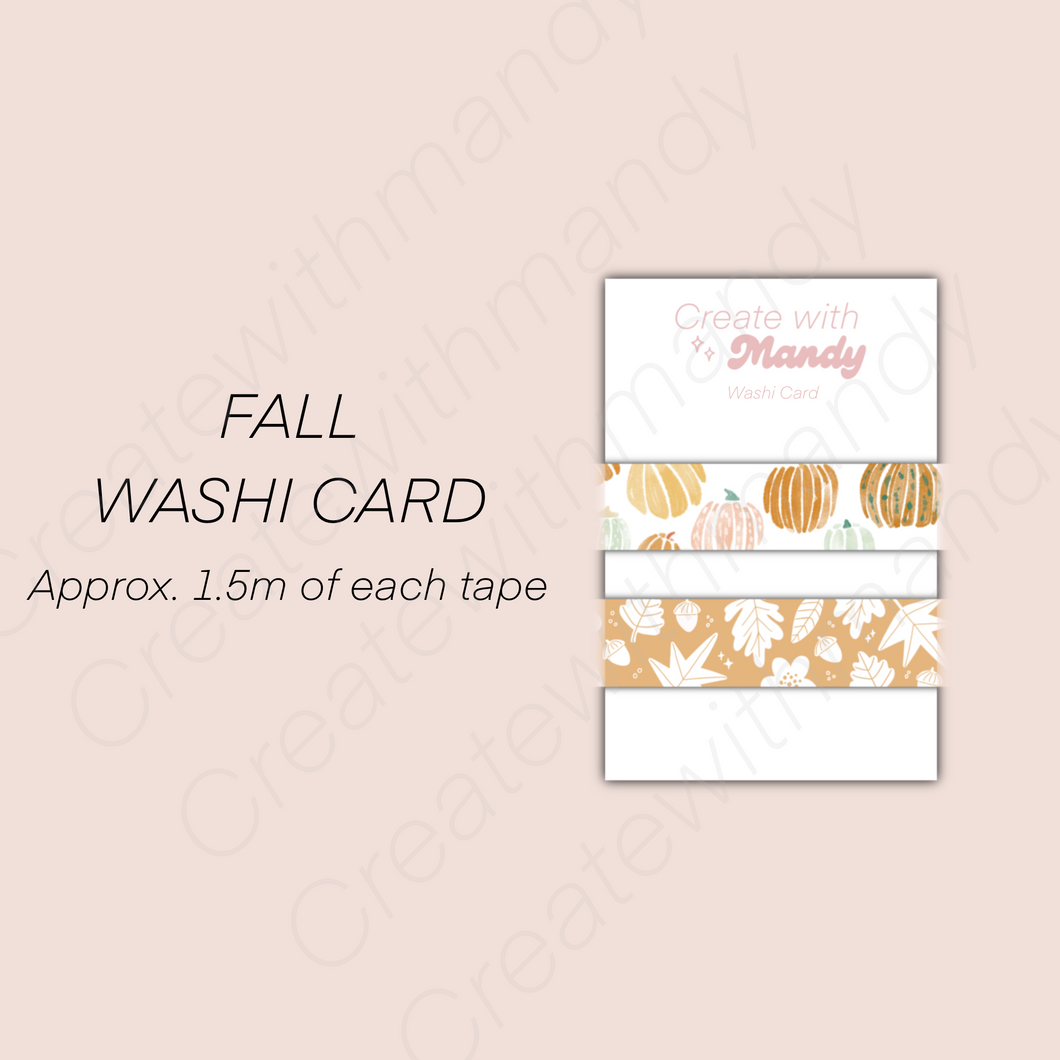 FALL WASHI CARD Washi Tape Sampler