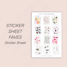Load image into Gallery viewer, STICKER SHEET FAVES Sticker Sheet
