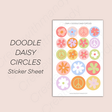Load image into Gallery viewer, DOODLE DAISY CIRCLES Sticker Sheet
